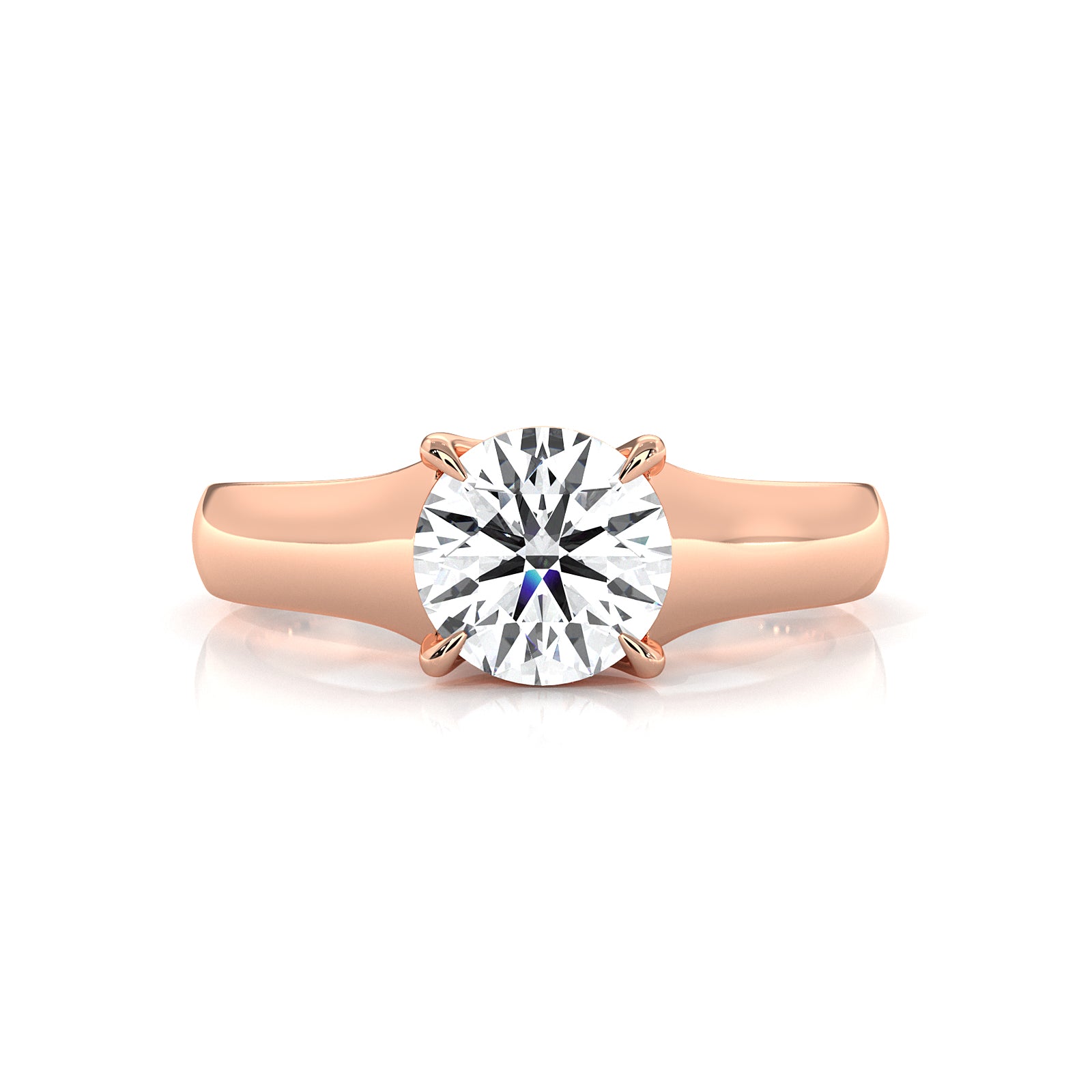 5g Trellis Solitaire Lab Grown Diamond IGI Certified Engagement 5.5mm Ring 1.00 Ctw.